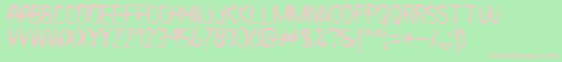 ItВґsScaryNowSt Font – Pink Fonts on Green Background