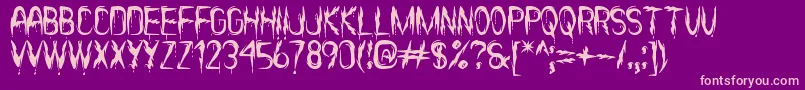 ItВґsScaryNowSt Font – Pink Fonts on Purple Background