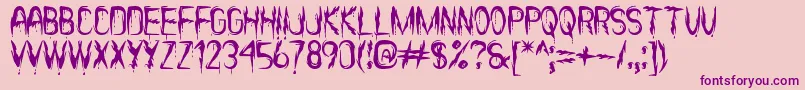 ItВґsScaryNowSt Font – Purple Fonts on Pink Background