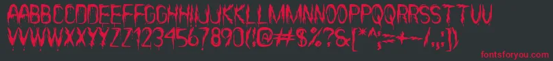 ItВґsScaryNowSt Font – Red Fonts on Black Background