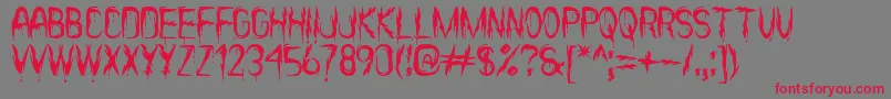 ItВґsScaryNowSt Font – Red Fonts on Gray Background