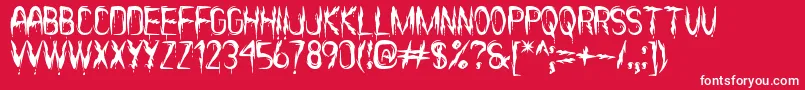 ItВґsScaryNowSt Font – White Fonts on Red Background