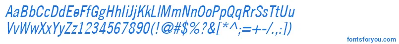 TradeGothicLtCondensedNo.18Oblique Font – Blue Fonts