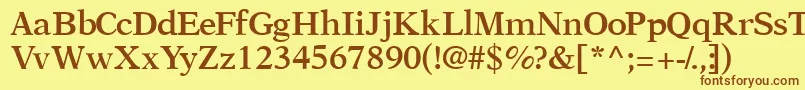 OrchidsskSemibold Font – Brown Fonts on Yellow Background