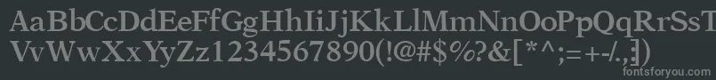 OrchidsskSemibold Font – Gray Fonts on Black Background
