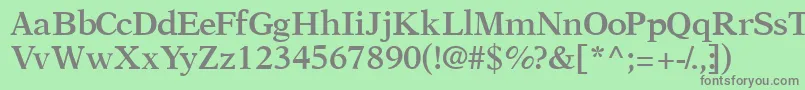 フォントOrchidsskSemibold – 緑の背景に灰色の文字