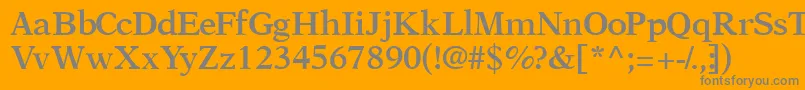 フォントOrchidsskSemibold – オレンジの背景に灰色の文字