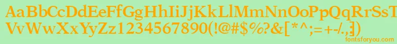 OrchidsskSemibold Font – Orange Fonts on Green Background