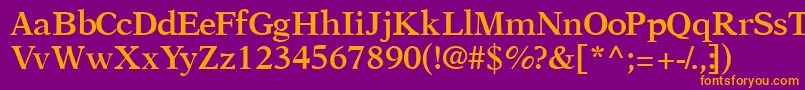 OrchidsskSemibold Font – Orange Fonts on Purple Background