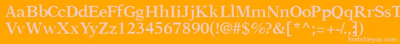 OrchidsskSemibold Font – Pink Fonts on Orange Background