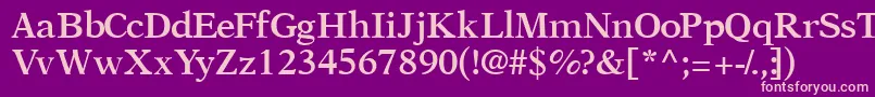 フォントOrchidsskSemibold – 紫の背景にピンクのフォント