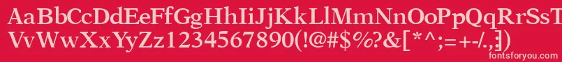OrchidsskSemibold Font – Pink Fonts on Red Background