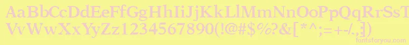 OrchidsskSemibold Font – Pink Fonts on Yellow Background