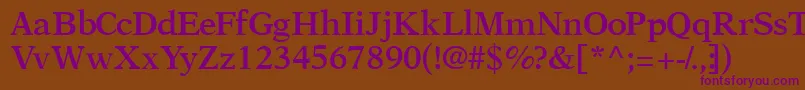 Шрифт OrchidsskSemibold – фиолетовые шрифты на коричневом фоне