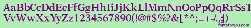 OrchidsskSemibold Font – Purple Fonts on Green Background