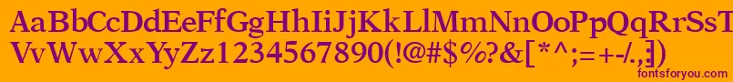 OrchidsskSemibold Font – Purple Fonts on Orange Background