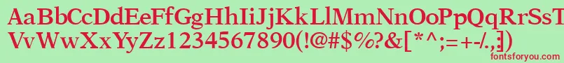 Шрифт OrchidsskSemibold – красные шрифты на зелёном фоне