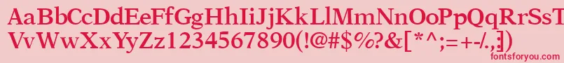 フォントOrchidsskSemibold – ピンクの背景に赤い文字