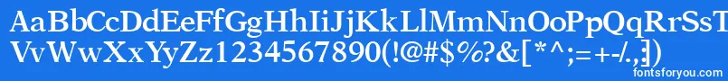 フォントOrchidsskSemibold – 青い背景に白い文字