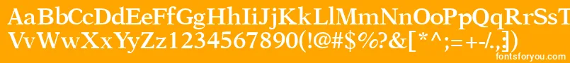 OrchidsskSemibold Font – White Fonts on Orange Background