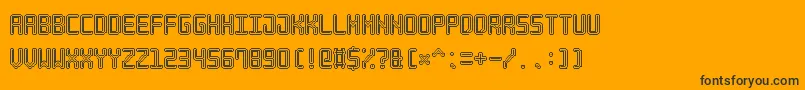 NeonPixel7 Font – Black Fonts on Orange Background