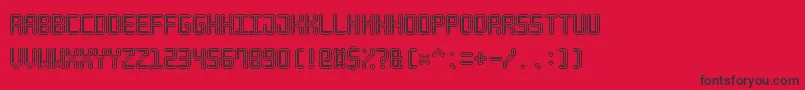 NeonPixel7 Font – Black Fonts on Red Background