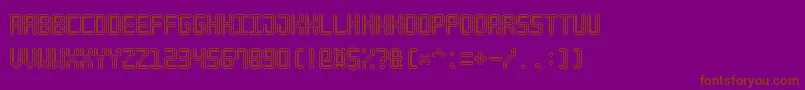 NeonPixel7 Font – Brown Fonts on Purple Background