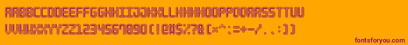NeonPixel7 Font – Purple Fonts on Orange Background