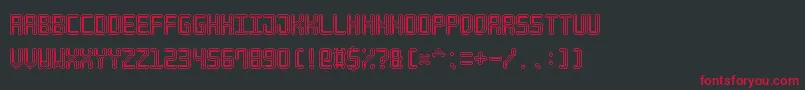 フォントNeonPixel7 – 黒い背景に赤い文字