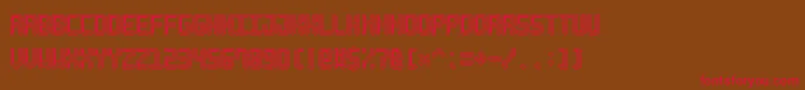 NeonPixel7 Font – Red Fonts on Brown Background