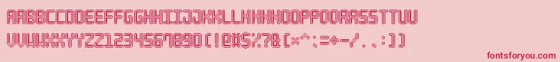 フォントNeonPixel7 – ピンクの背景に赤い文字