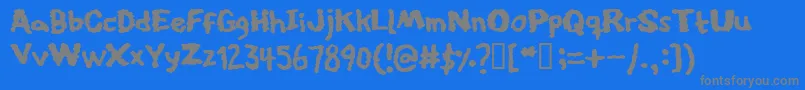 Youthquake Font – Gray Fonts on Blue Background