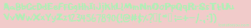 Youthquake Font – Green Fonts on Pink Background