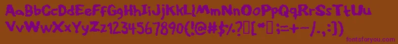 Youthquake Font – Purple Fonts on Brown Background