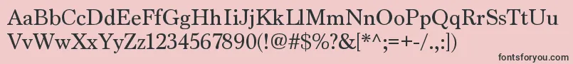 MarionRegular Font – Black Fonts on Pink Background