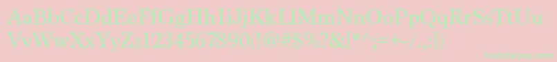 MarionRegular Font – Green Fonts on Pink Background