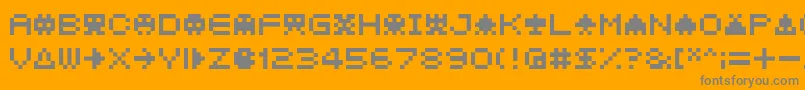 04b21 Font – Gray Fonts on Orange Background