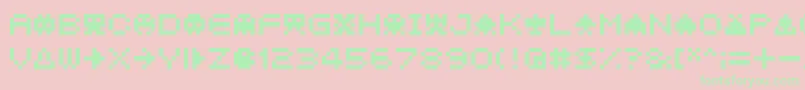 フォント04b21 – ピンクの背景に緑の文字