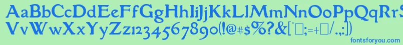 フォントGranthamRoman – 青い文字は緑の背景です。