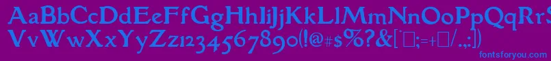 GranthamRoman Font – Blue Fonts on Purple Background