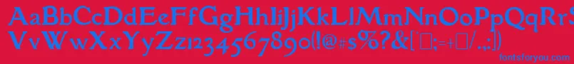 GranthamRoman Font – Blue Fonts on Red Background