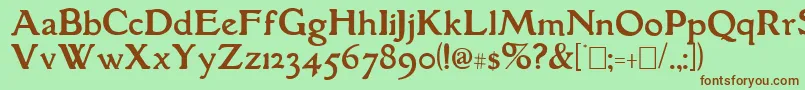 GranthamRoman Font – Brown Fonts on Green Background