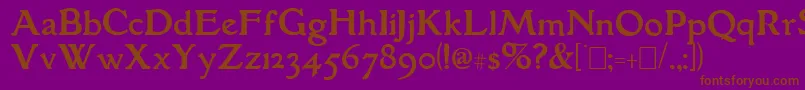 GranthamRoman Font – Brown Fonts on Purple Background