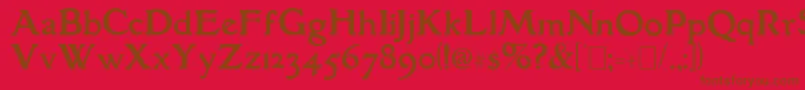 フォントGranthamRoman – 赤い背景に茶色の文字