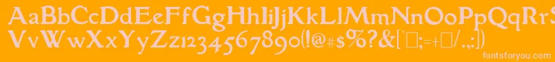 フォントGranthamRoman – オレンジの背景にピンクのフォント