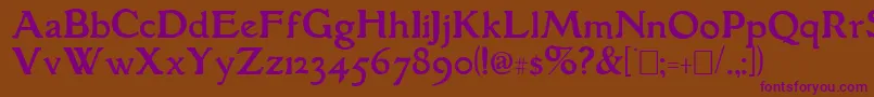 GranthamRoman Font – Purple Fonts on Brown Background