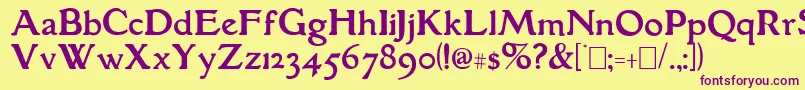 GranthamRoman Font – Purple Fonts on Yellow Background