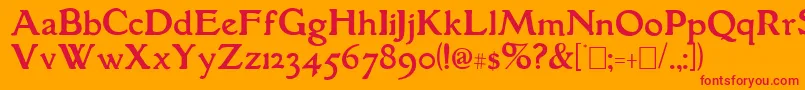 GranthamRoman Font – Red Fonts on Orange Background