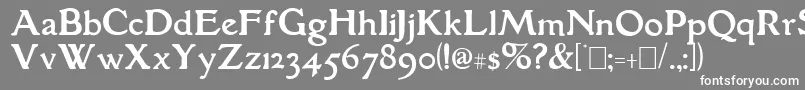 GranthamRoman Font – White Fonts on Gray Background
