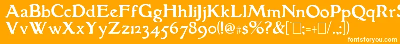 フォントGranthamRoman – オレンジの背景に白い文字